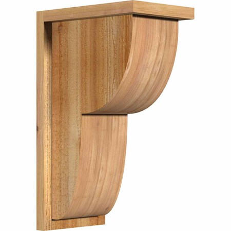 Ekena Millwork Crestline Rough Sawn Corbel w/Backplate, Western Red Cedar, 8"W x 12"D x 20"H COR08X12X20CRE01RWR